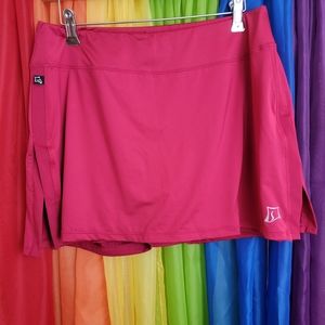 Bold Red Skirt Sports Athletic Skort with Pockets